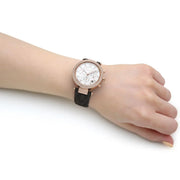 Michael Kors Parker Chronograph White Dial Brown Leather Strap Watch For Women - MK6917
