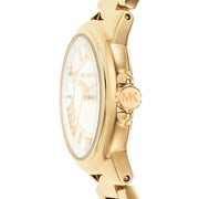 Michael Kors Camille Quartz White Dial Gold Steel Strap Watch For Women - MK7255