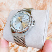 Michael Kors Lennox Three-Hand Silver Dial Silver Steel Strap Watch For Women - MK7337