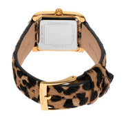 Michael Kors Emery Quartz Diamonds Black Dial Cheetah Print Leather Strap Watch For Women - MK7387