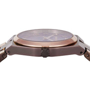 Michael Kors Lennox Analog Brown Dial Two Tone Steel Strap Watch for Women - MK7501