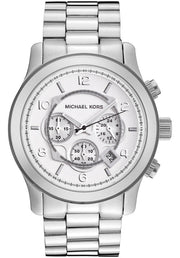 Michael Kors Runway Silver Dial Silver Steel Strap Watch for Men- MK8086