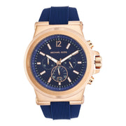 Michael Kors Dylan Blue Dial Blue Rubber Strap Watch for Men - MK8295