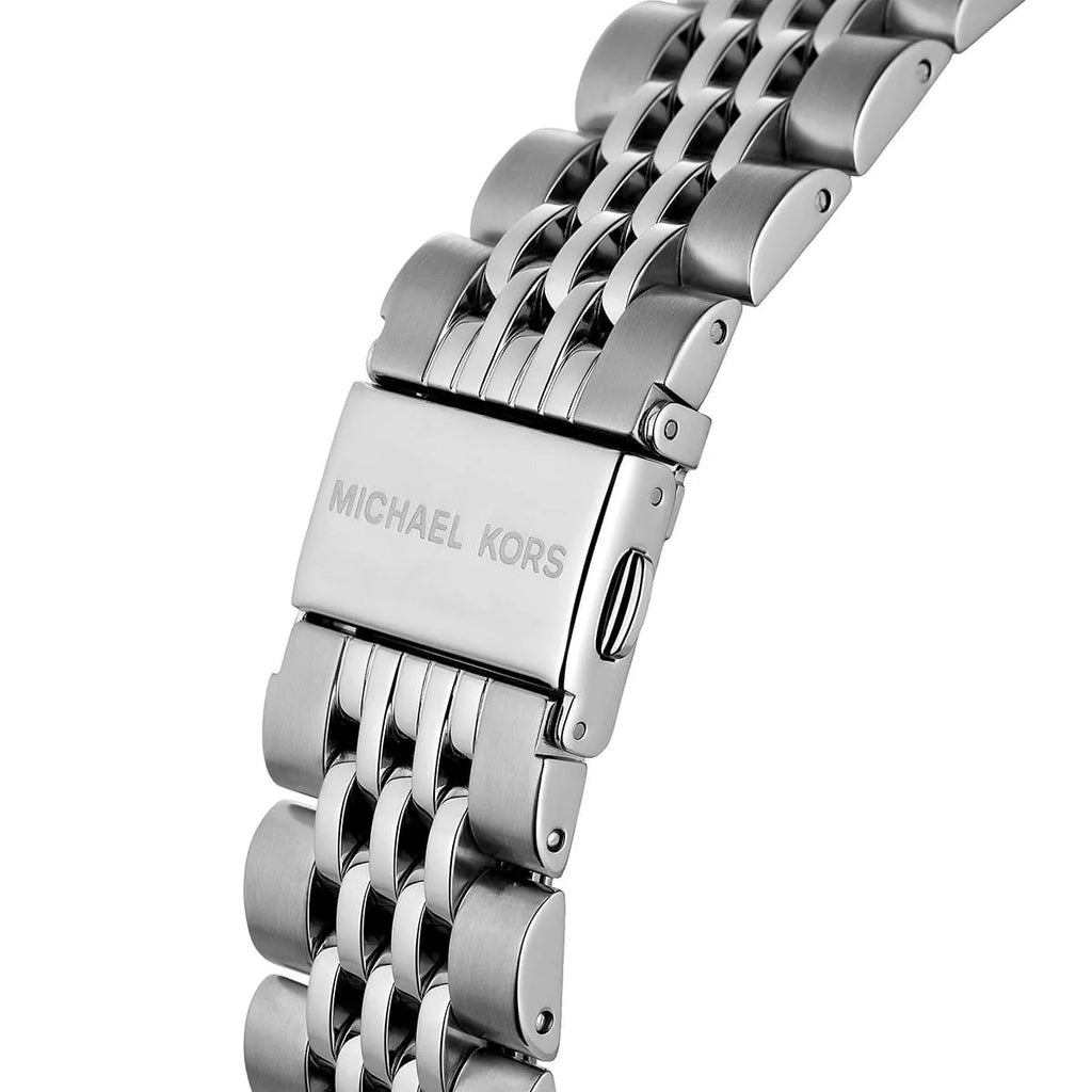 Michael Kors Bayville Chronograph Black Dial Silver Steel Strap