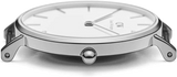 Daniel Wellington Classic Petite St Mawes White Dial Brown Leather Strap Watch For Women - DW00100187