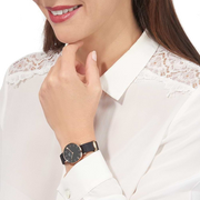 Daniel Wellington Petite Cornwall Black Dial Black Nylon Strap Watch for Women - DW00100247