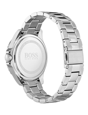 Hugo Boss Premiere Chronorgaph Rose Gold Dial Silver Steel Strap Watch for Women - 1502444