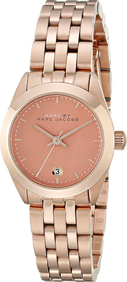 Marc Jacobs Peeker Pink Dial Rose Gold Stainless Steel Strap Watch for Women - MBM3377