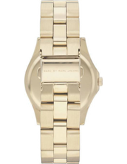 Marc Jacobs Blade Gold Dial Gold Steel Strap Watch for Women - MBM3126