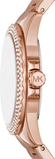 Michael Kors Camille Quartz Mother of Pearl White Dial Rose Gold Steel Strap Watch For Women - MK7364