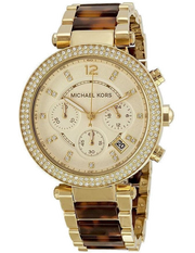 Michael Kors Parker Gold Dial Two Tone Steel Strap Watch for Women - MK5688