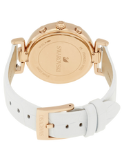Swarovski Era Journey Silver Dial White Leather Strap Watch for Women - 5295369