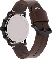 Fossil Commuter Chronograph Black Dial Brown Leather Strap Watch for Men - FS5403