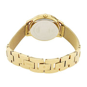 Guess Chelsea Crystals Mother of Pearl White Dial Gold Mesh Bracelet Watch For Women - W0647L7
