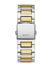 Guess Frontier Chronograph Crystals Silver Dial Two Tone Steel Strap Watch for Men - W0799G4
