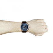 Hugo Boss Champion Chronograph Blue Dial Brown Leather Strap Watch for Men - 1513817