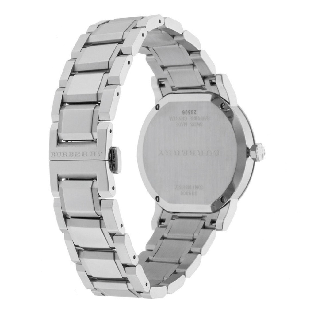 Burberry The City Silver Dial Silver Steel Strap Watch for Women Burberry The City Silver Dial Silver Steel Strap Watch for Women