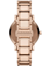 Burberry The City Grey Dial Rose Gold Steel Strap Watch for Men - BU9353