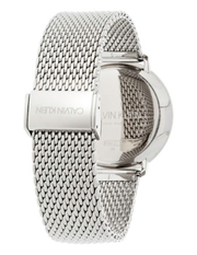 Calvin Klein White Dial Silver Mesh Bracelet Watch for Women - K8M21126