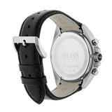 Hugo Boss Contemporary Sport Driver Black Dial Black Leather Strap Watch for Men - 1513085