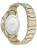 Hugo Boss Trophy Chronograph White Dial Gold Steel Strap Watch for Men - 1513631