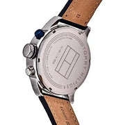 Tommy Hilfiger Jackson Silver Dial Black Leather Strap Watch for Men - 1791240