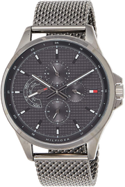 Tommy Hilfiger Shawn Chronograph Quartz Grey Dial Grey Mesh Bracelet Watch for Men - 1791613