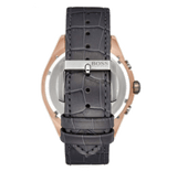 Hugo Boss Onyx Grey Dial Black Leather Strap Watch for Men - 1513366