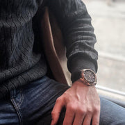 Hugo Boss Driver Sport Chronograph Brown Dial Brown Leather Strap Watch for Men - 1513093