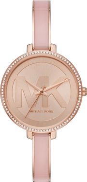Michael Kors Jaryn Analog Rose Gold Dial Pink Steel Strap Watch For Women - MK4545