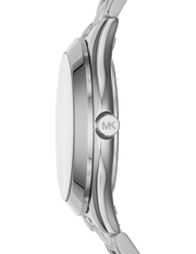 Michael Kors Mini Slim Runway Silver Dial Silver Steel Strap Watch for Women - MK3548