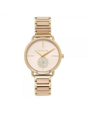 Michael Kors Portia Rose Gold Dial Two Tone Steel Strap Watch for Women - MK3706