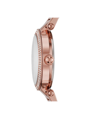 Michael Kors Parker Rose Gold Dial Steel Strap Watch for Women - MK6470