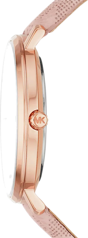 Michael Kors Pyper Quartz White Dial Pink Leather Strap Watch For Women - MK2859