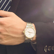 Tissot T Classic Carson Automatic White Dial Two Tone Steel Strap Watch for Men - T085.407.22.011.00