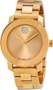 Movado Bold Rose Gold Dial Rose Gold Steel Strap Watch for Women - 3600086
