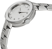 Movado Sapphire Diamonds Silver Dial Silver Steel Strap Watch For Women - 606814
