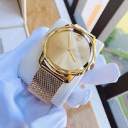 Movado Bold Gold Dial Gold Mesh Bracelet Watch For Men - 3600373