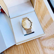 Movado Bold Gold Dial Gold Mesh Bracelet Watch For Men - 3600373