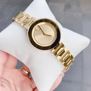 Movado Bold Gold Dial Gold Steel Strap Watch For Women - 3600382