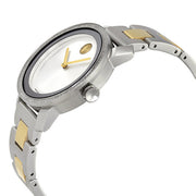 Movado Bold Diamonds Silver Dial Two Tone Steel Strap Watch for Women - 3600451