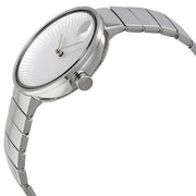 Movado Edge Silver Dial Silver Steel Strap Watch for Women - 3680012