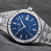 Maurice Lacroix Aikon Automatic Blue Dial Silver Steel Strap Watch For Men - AI6008-SS002-430-1