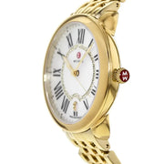 Michele Serein Mother of Pearl Dial Gold Steel Strap Watch for Women - MWW21B000017