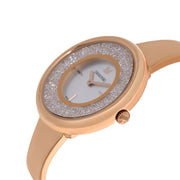 Swarovski Crystalline Bracelet White Dial Rose Gold Steel Strap Watch for Women - 5269250