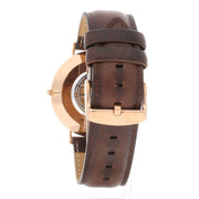 Daniel Wellington Bristol Black Dial Brown Leather Strap Watch For Men - DW00100125