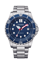 Citizen Promaster Mechanical Blue Dial Silver Steel Strap Watch For Men - NJ0121-89L