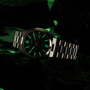 Citizen Tsuyosa Automatic Green Dial Silver Steel Strap Watch For Men - NJ0150-81X
