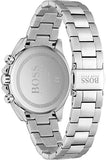Hugo Boss Novia Chronograph Black Dial Silver Steel Strap Watch for Women - 1502614