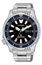 Citizen Promaster Fugu Limited Edition Diver's 200m Automatic Black Dial Silver Steel Strap Watch For Men - NY0098-84E
